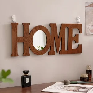 18.5x7.5Inch Wooden HOME LOVE Acrylic Mirror